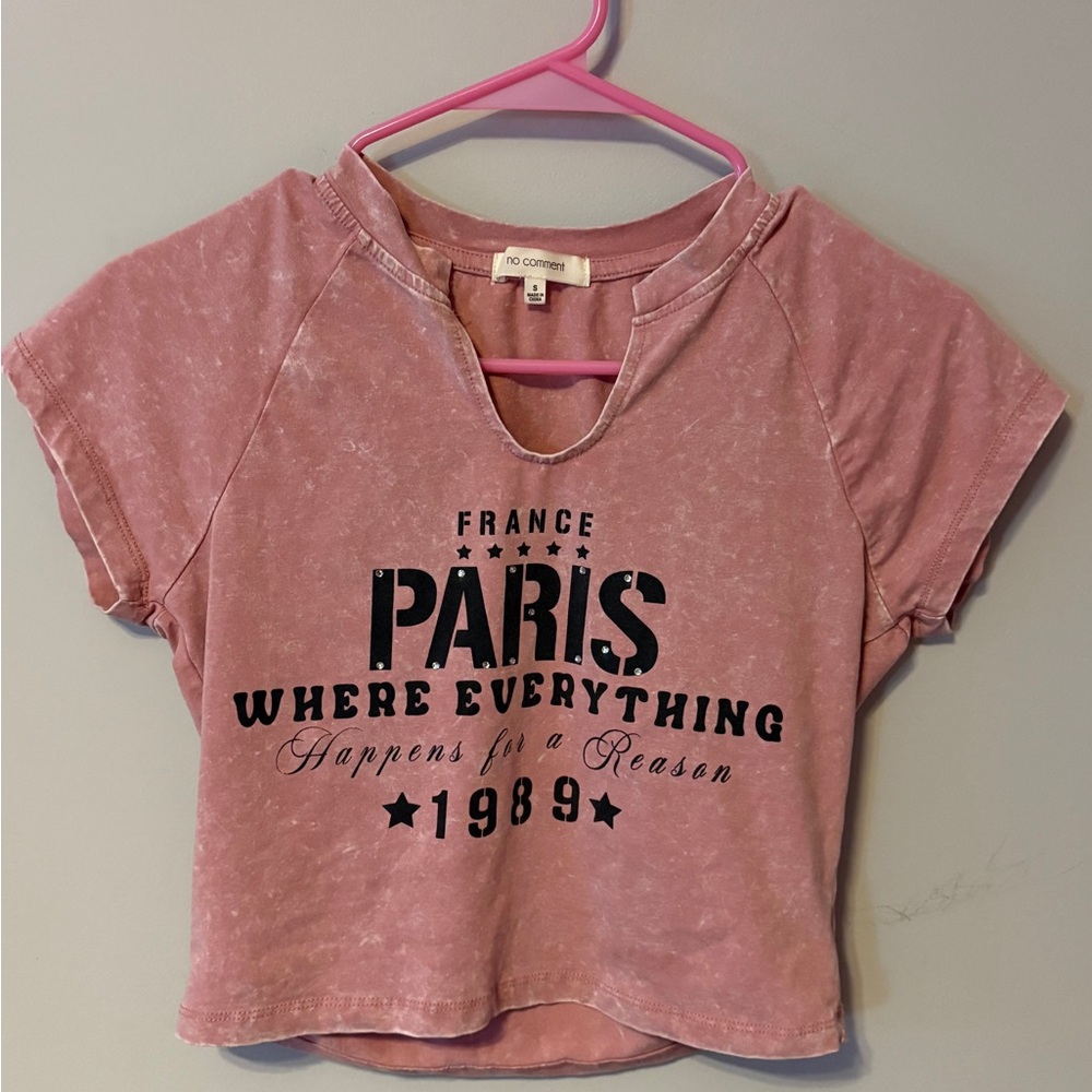 No Comment Pink Crop Top